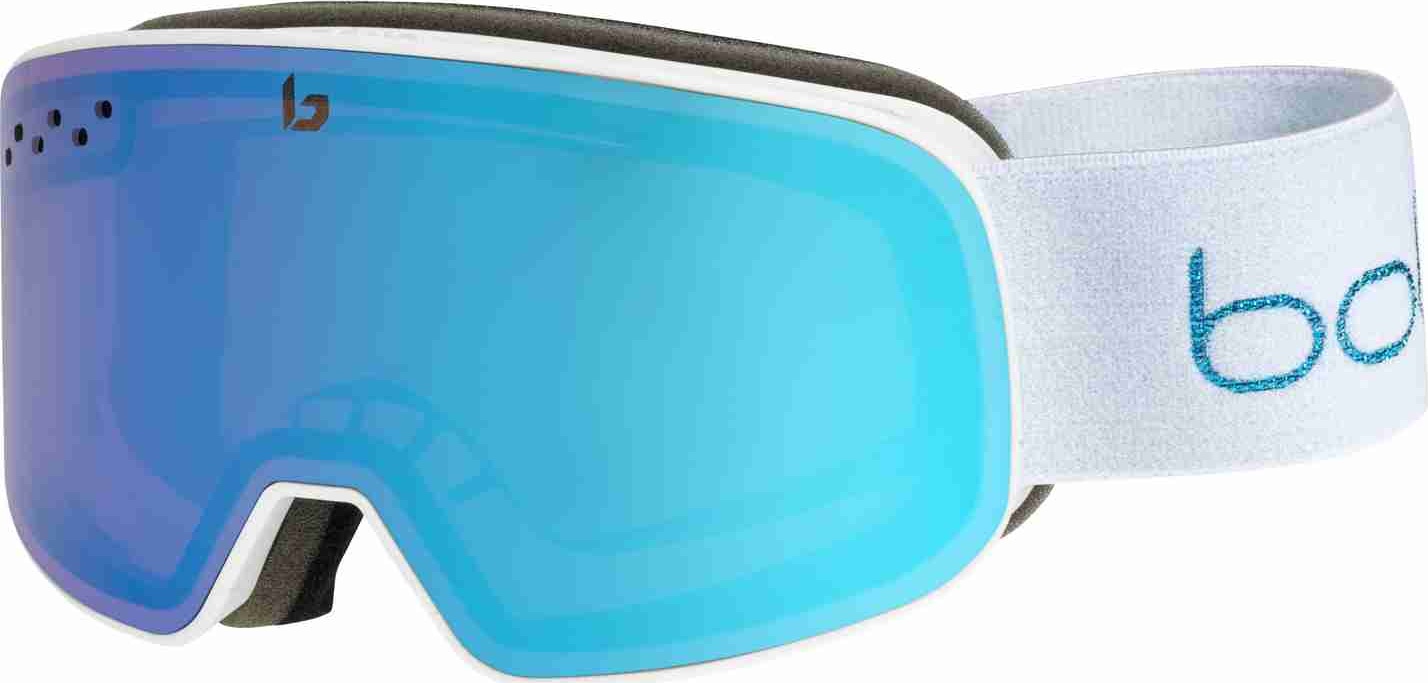 BOLLÉ - NEVADA SMALL White Metallic Blue Matte Azure Cat.2